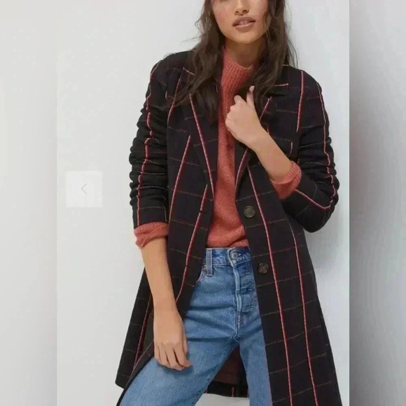 Avec Les Filles Anthropologie Sigrid Longline Blazer - Large - Picture 1 of 15
